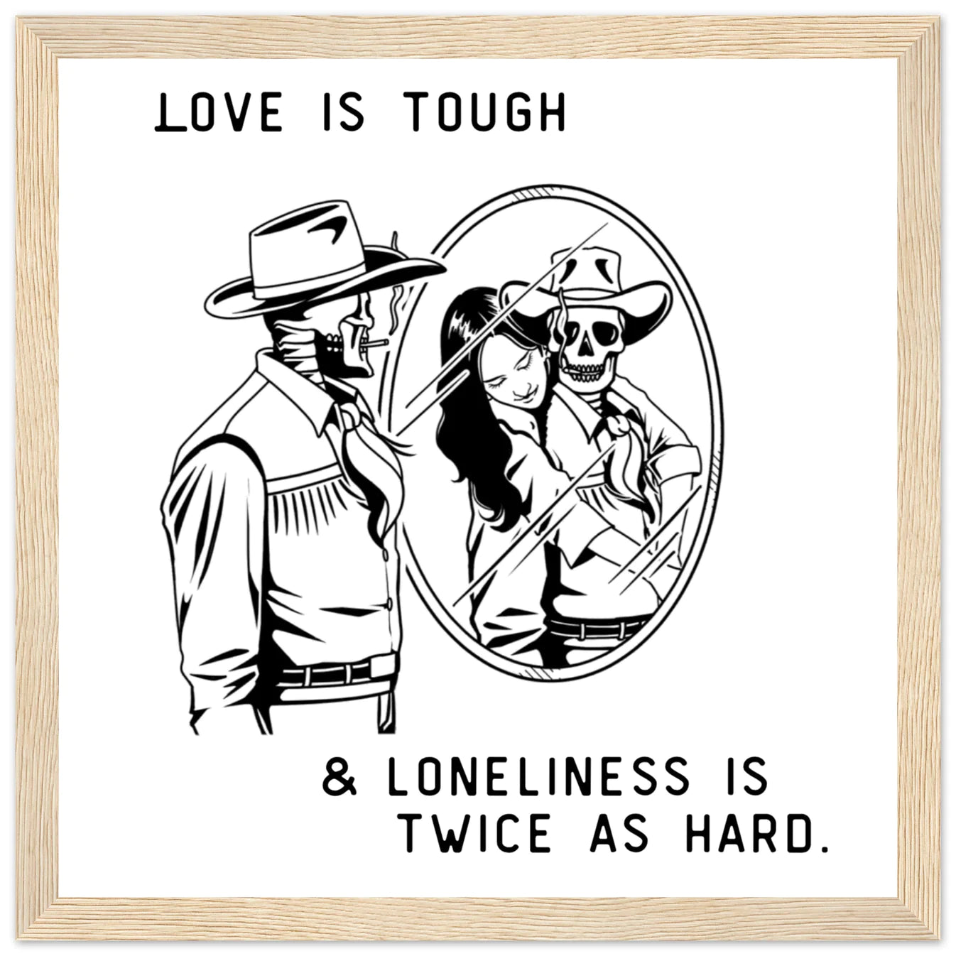 Love is Tough Dylan Gossett Inspired Wooden Framed Graphic Print