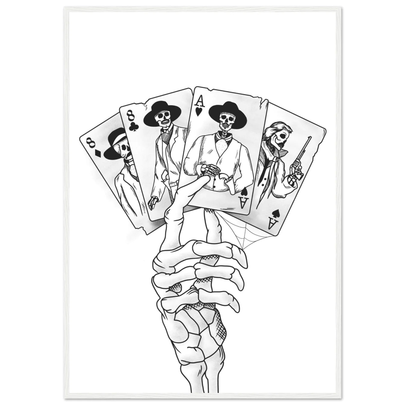 Tombstone Inspired Deadman's Hand Graphic Print