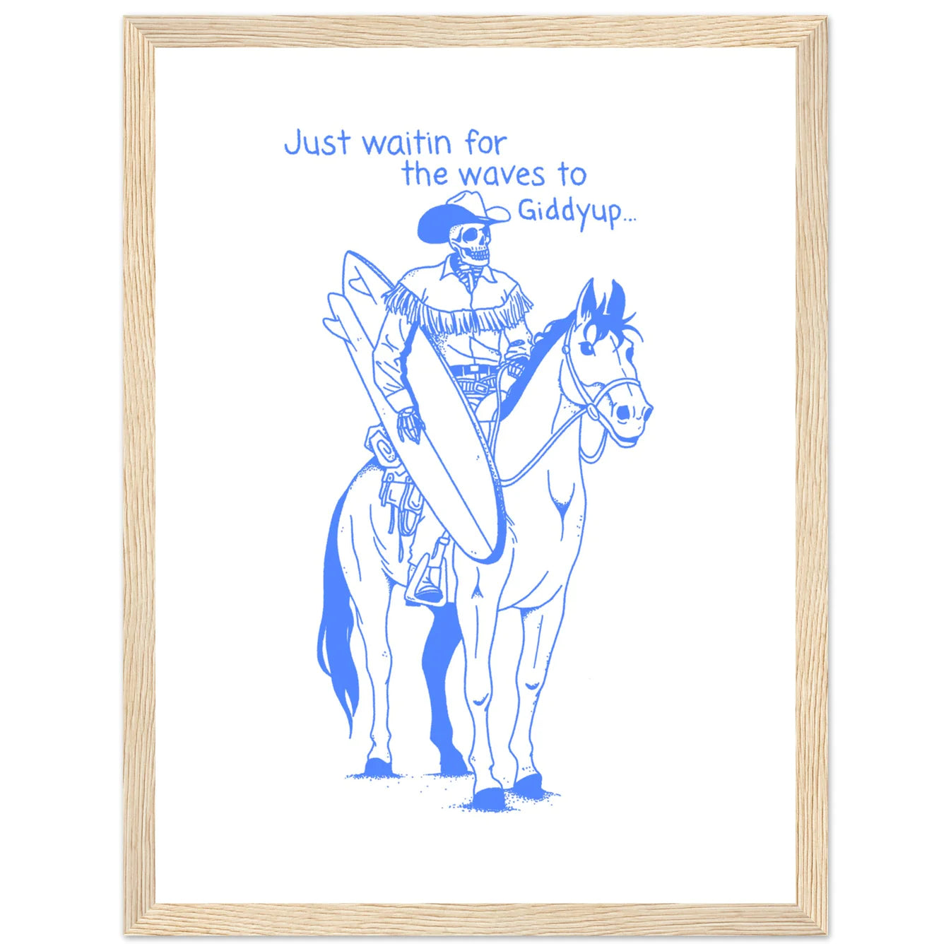 Surfin' Cowboy Framed Print