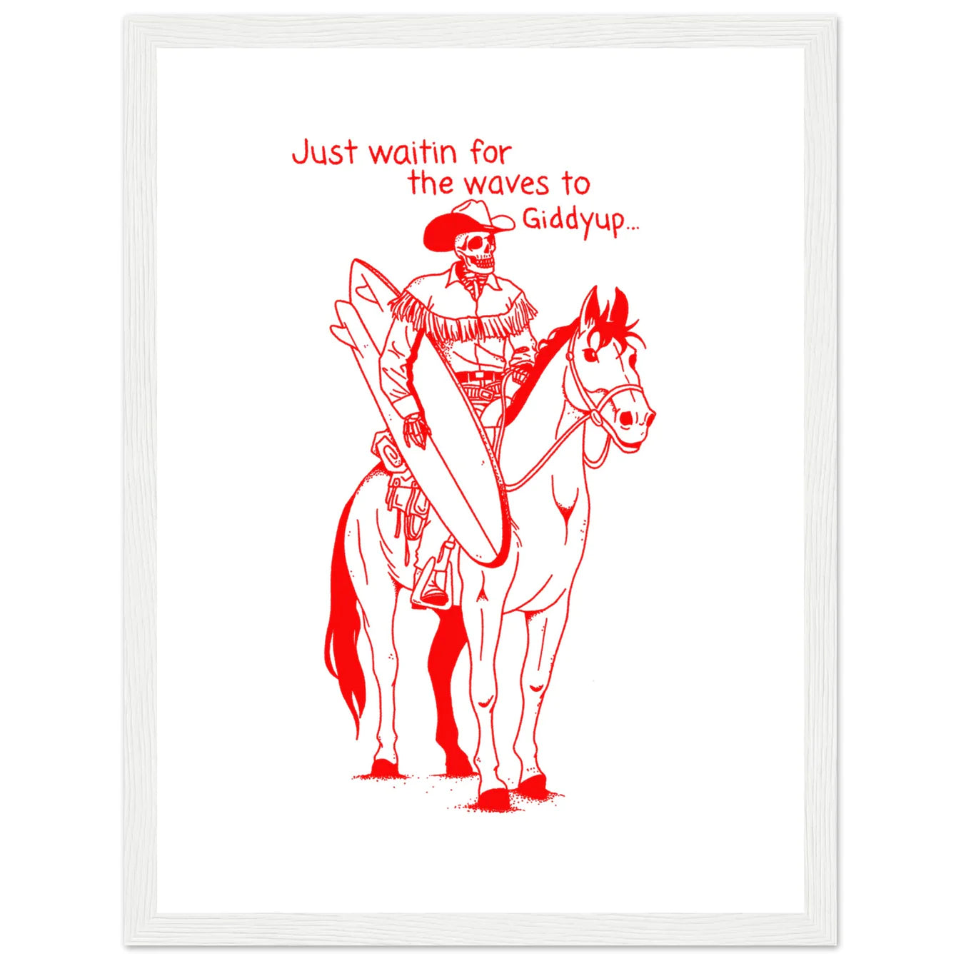 Surfin' Cowboy Framed Print