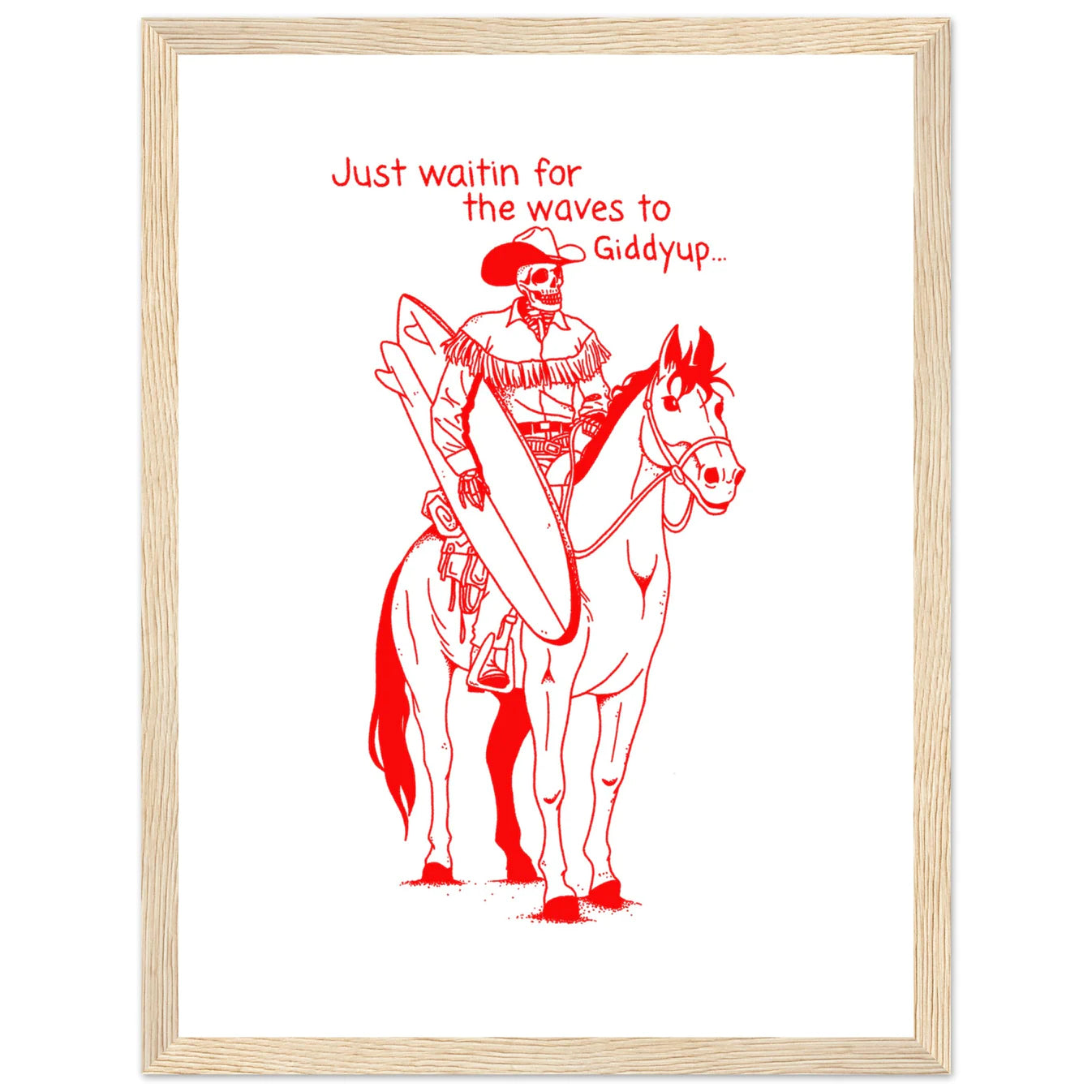 Surfin' Cowboy Framed Print