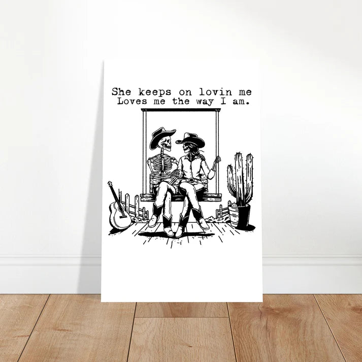 “Wondering Why” Inspired Skeleton Lovers Print