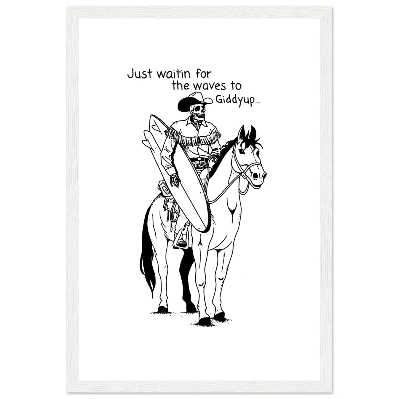 Surfin' Cowboy Framed Print