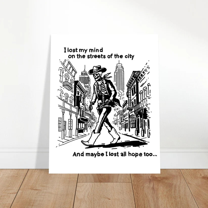 “28” Zach Bryan Inspired, Cowboy In The City Print