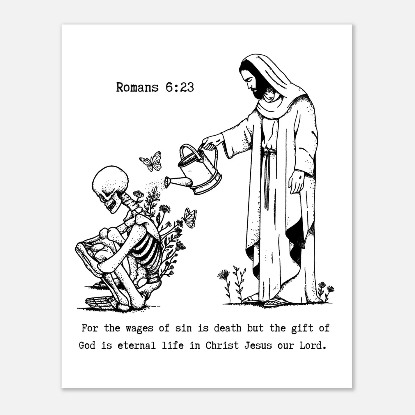 Romans 6:23 Jesus Bringing the Dead to Life Print and Wall Art