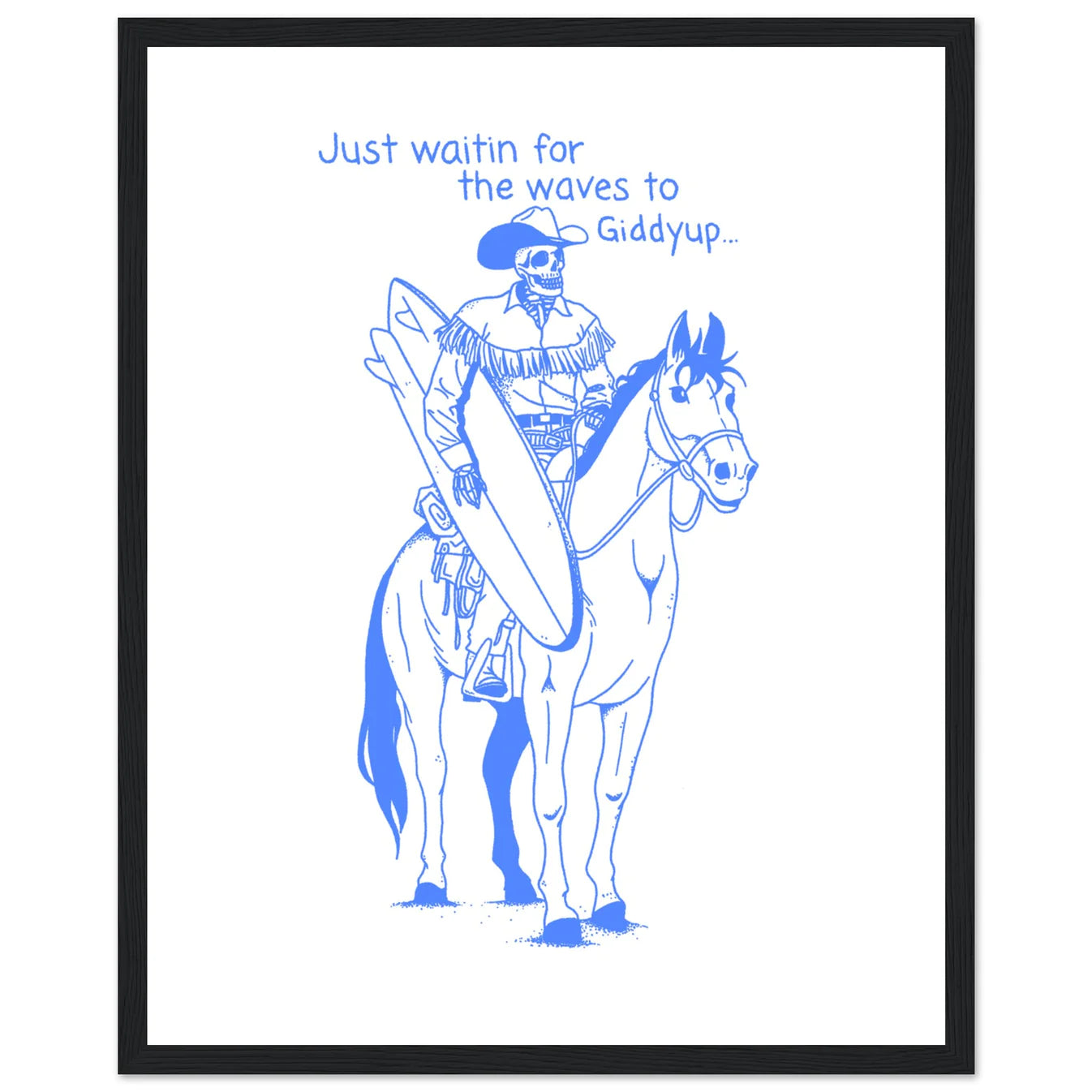 Surfin' Cowboy Framed Print