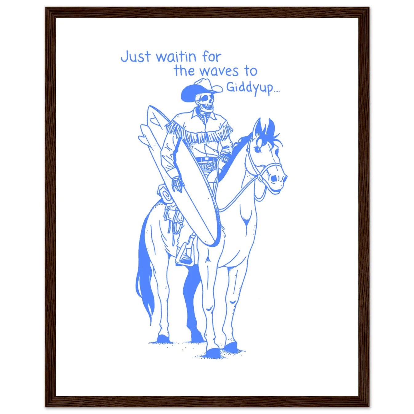 Surfin' Cowboy Framed Print