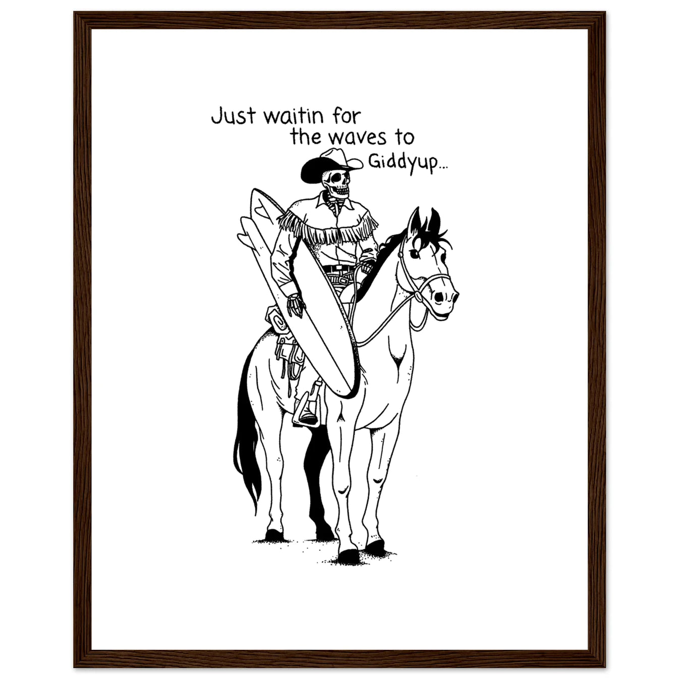 Surfin' Cowboy Framed Print