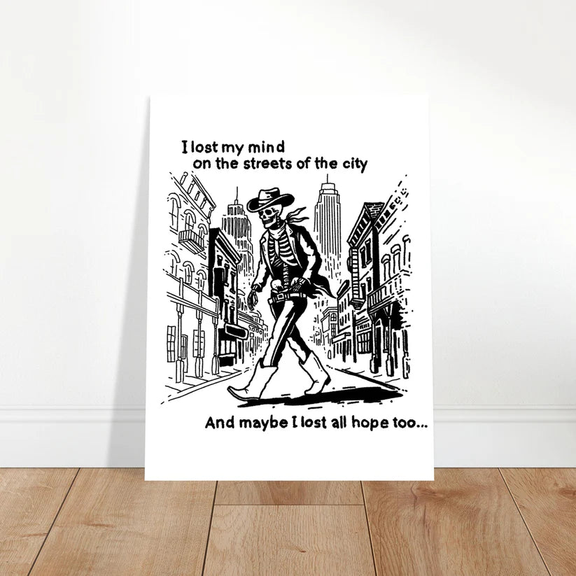 “28” Zach Bryan Inspired, Cowboy In The City Print