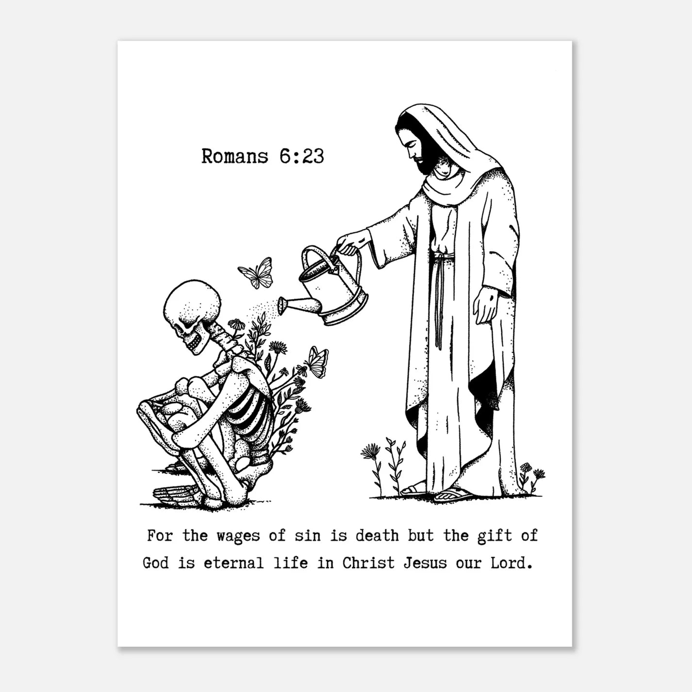 Romans 6:23 Jesus Bringing the Dead to Life Print and Wall Art