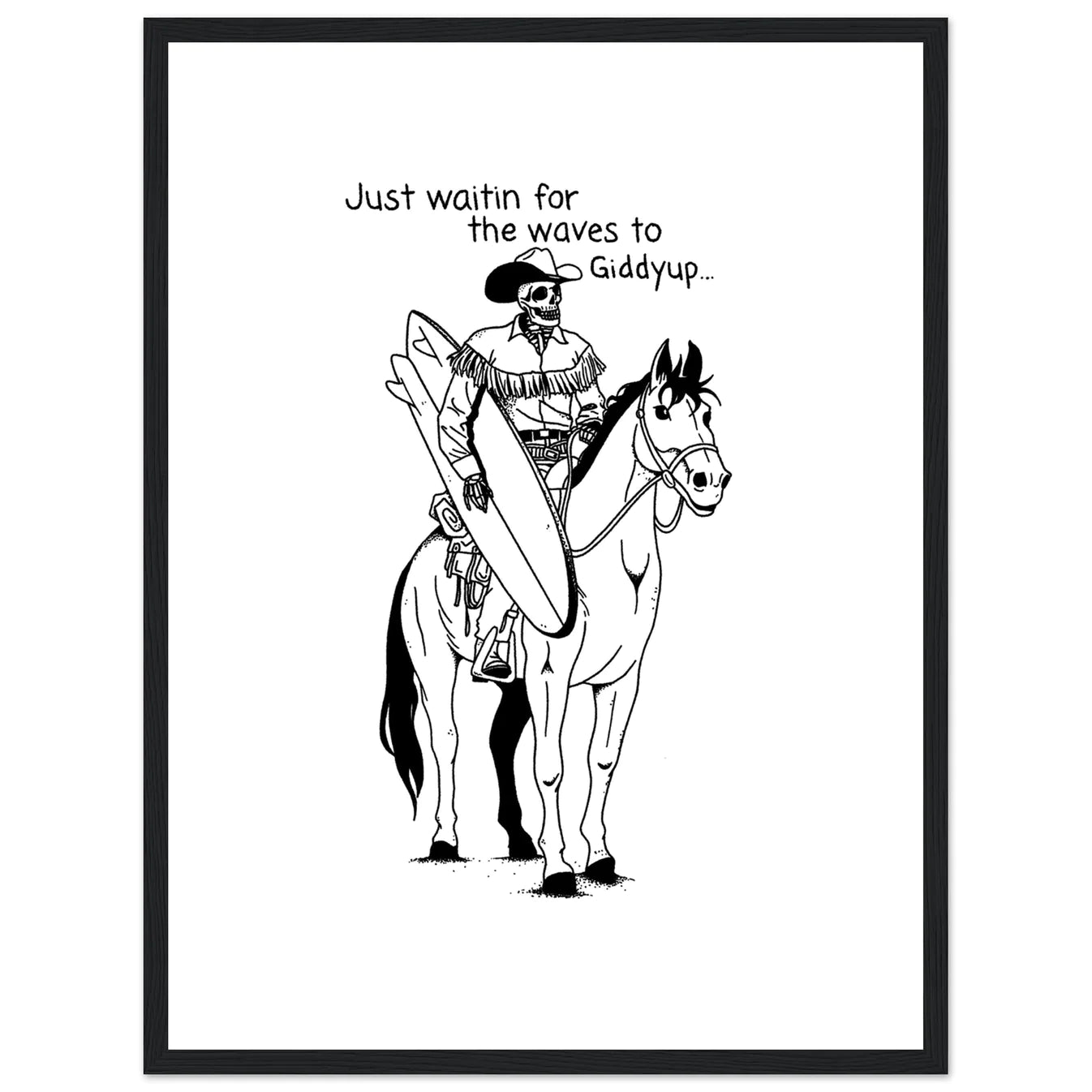 Surfin' Cowboy Framed Print