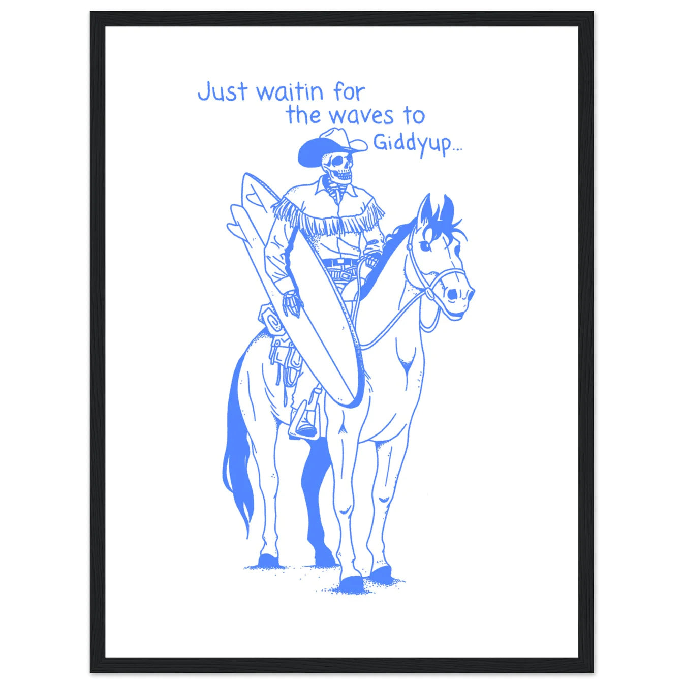 Surfin' Cowboy Framed Print