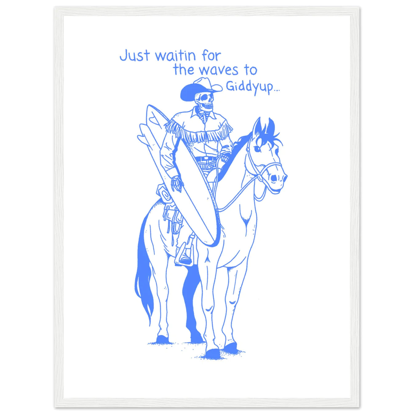 Surfin' Cowboy Framed Print