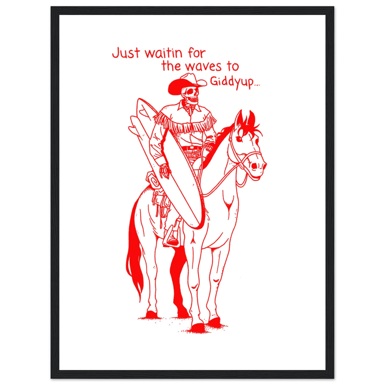 Surfin' Cowboy Framed Print