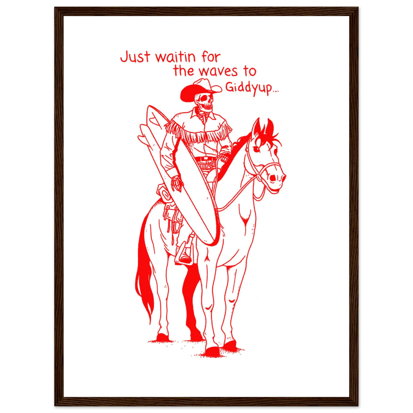 Surfin' Cowboy Framed Print