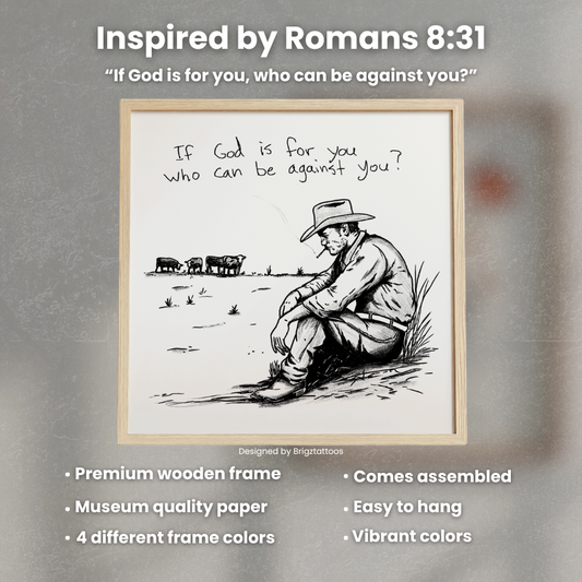 Romans 8:31 Inspired Wooden Framed Print pt. 1