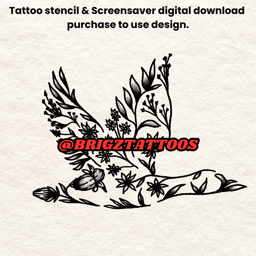 Duck Hunting Tattoo Stencils and Screensaver For Women Hunters