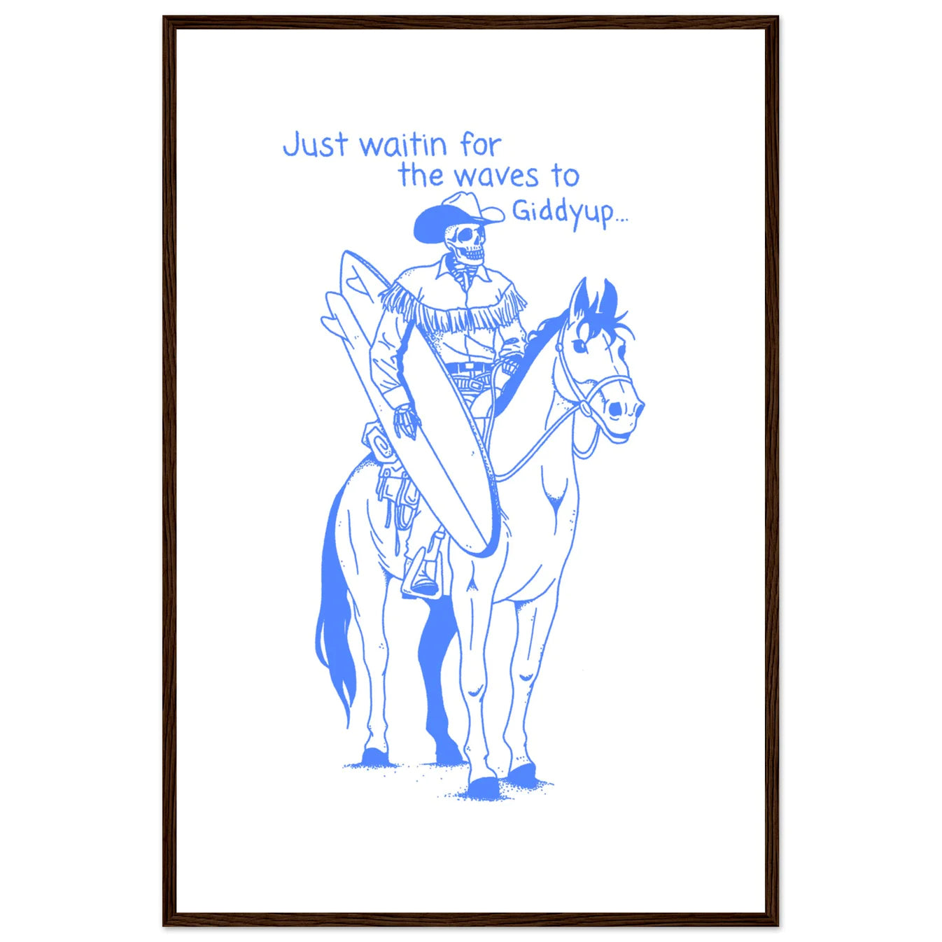 Surfin' Cowboy Framed Print