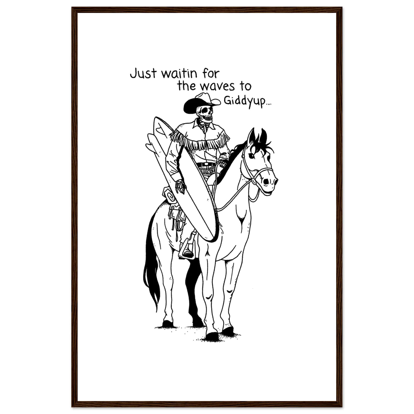 Surfin' Cowboy Framed Print