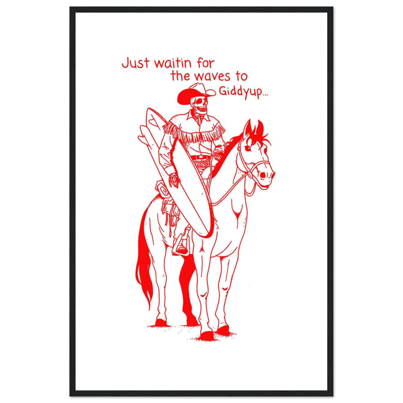 Surfin' Cowboy Framed Print