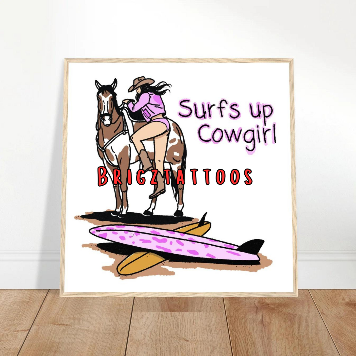 Surfs Up Cowgirl Print