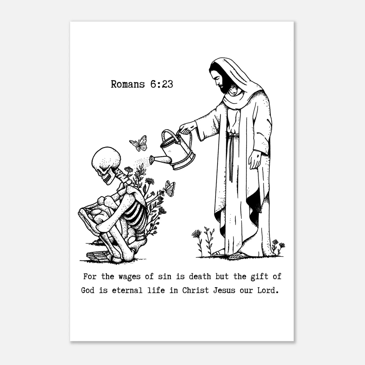 Romans 6:23 Jesus Bringing the Dead to Life Print and Wall Art