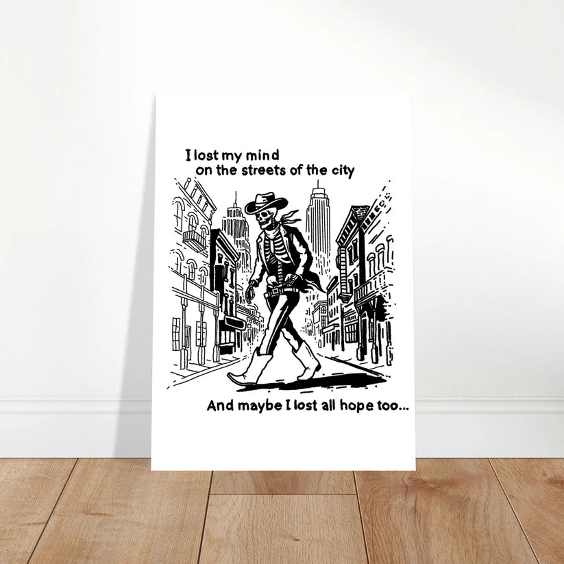 “28” Zach Bryan Inspired, Cowboy In The City Print