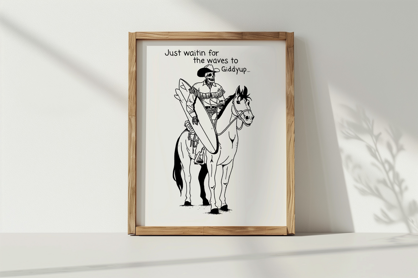 Surfin' Cowboy Framed Print