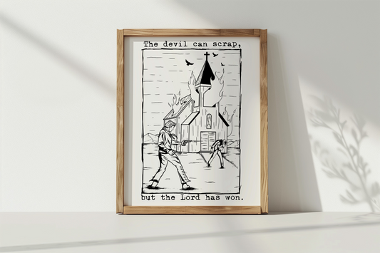 Zach Bryan Inspired Revival Wooden Framed Graphic Print