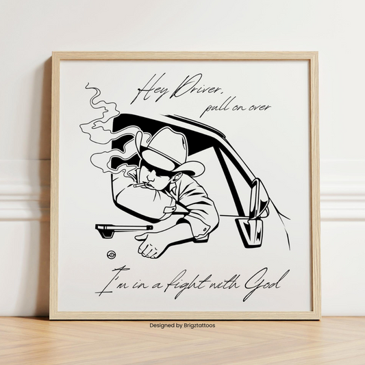 ZB Inspired "Hey Driver" Wooden Framed Poster - Wooden Framed Print