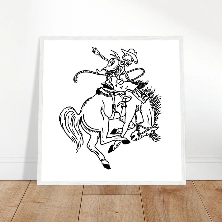 Ler er' Buck Wooden Framed Graphic Print