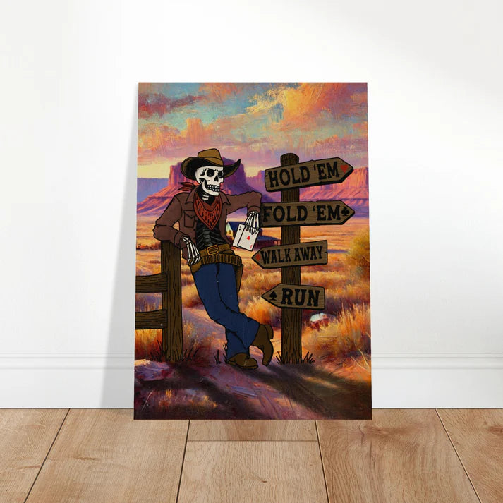 Kenny Rogers The Gambler Inspired Wall Art Print