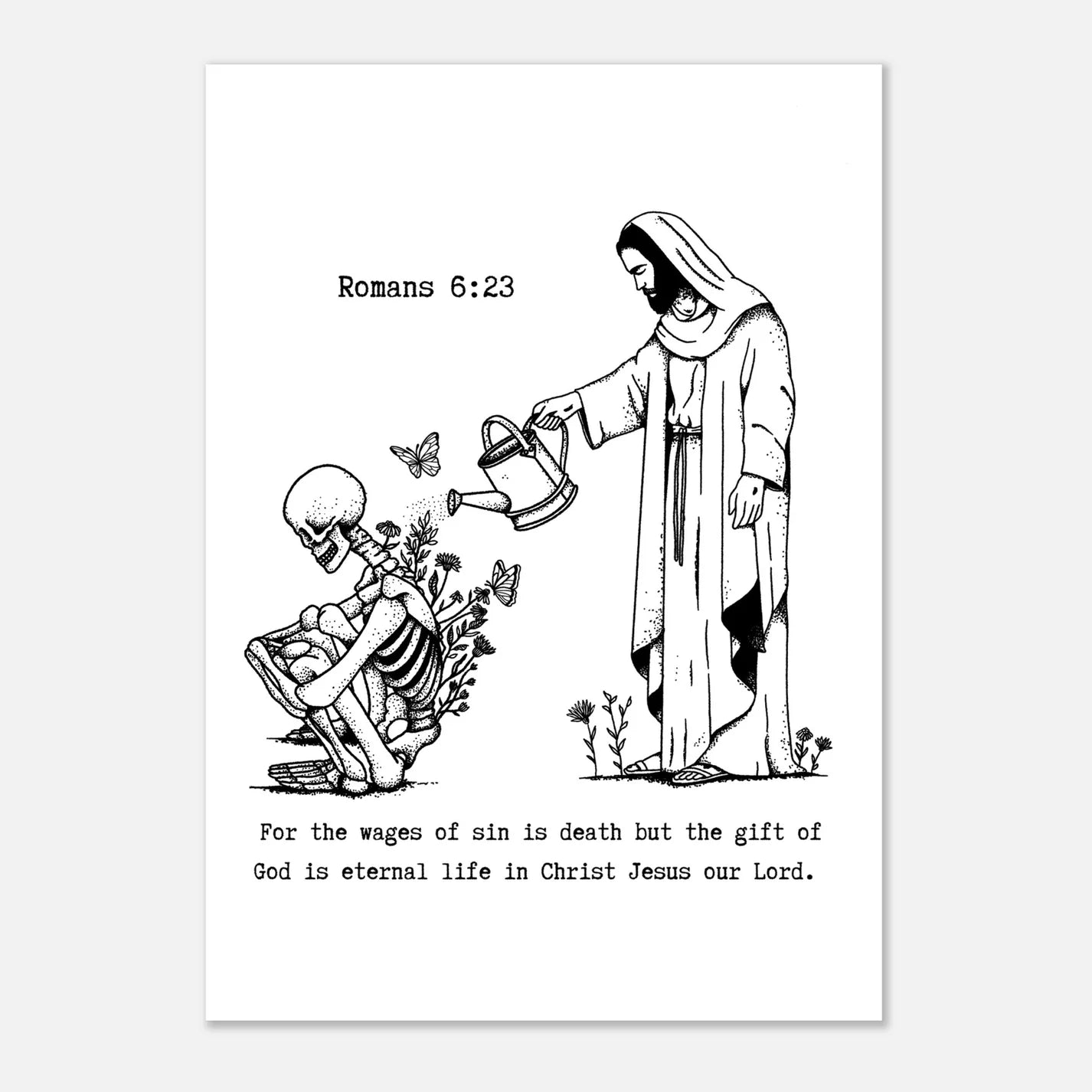 Romans 6:23 Jesus Bringing the Dead to Life Print and Wall Art