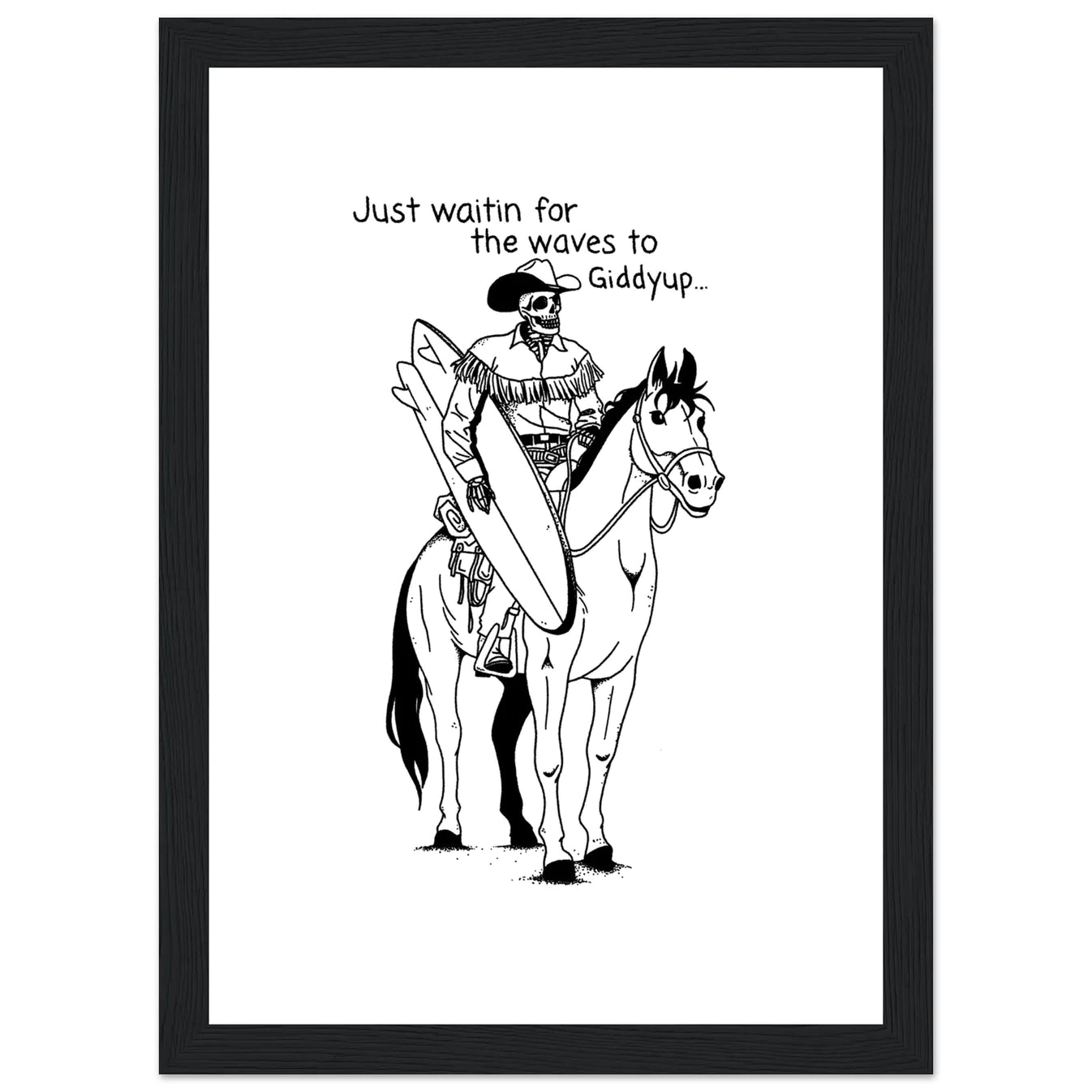 Surfin' Cowboy Framed Print