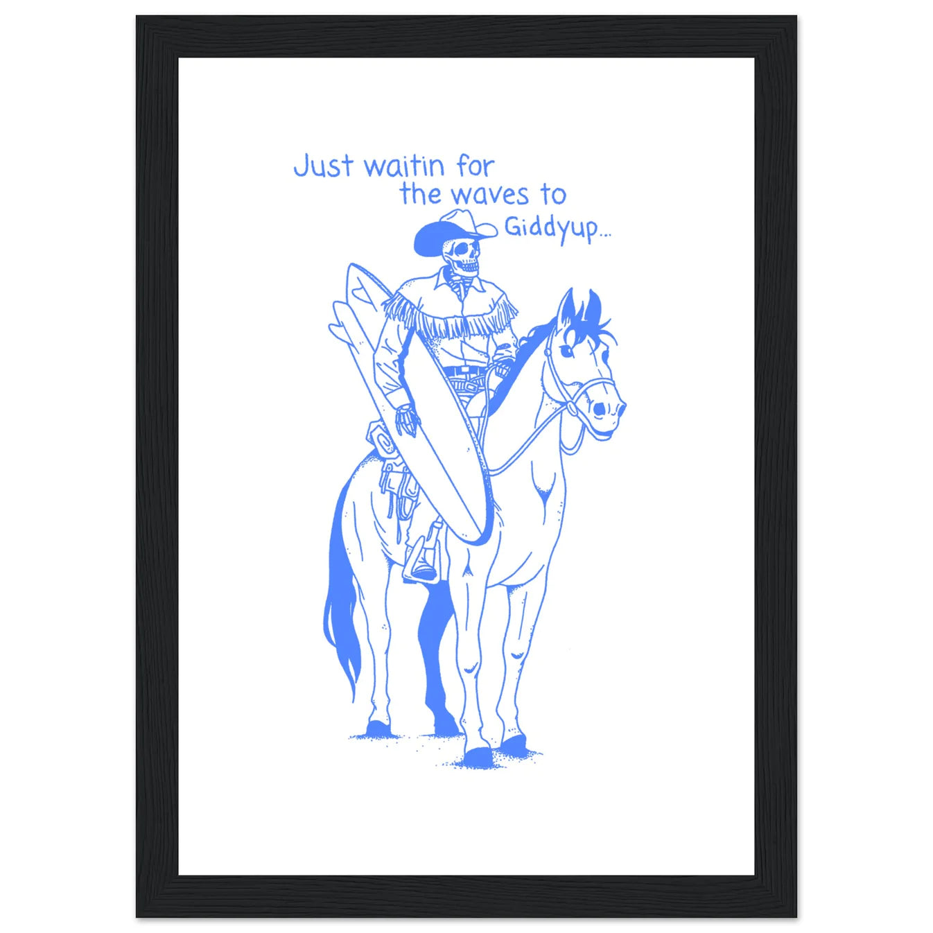 Surfin' Cowboy Framed Print