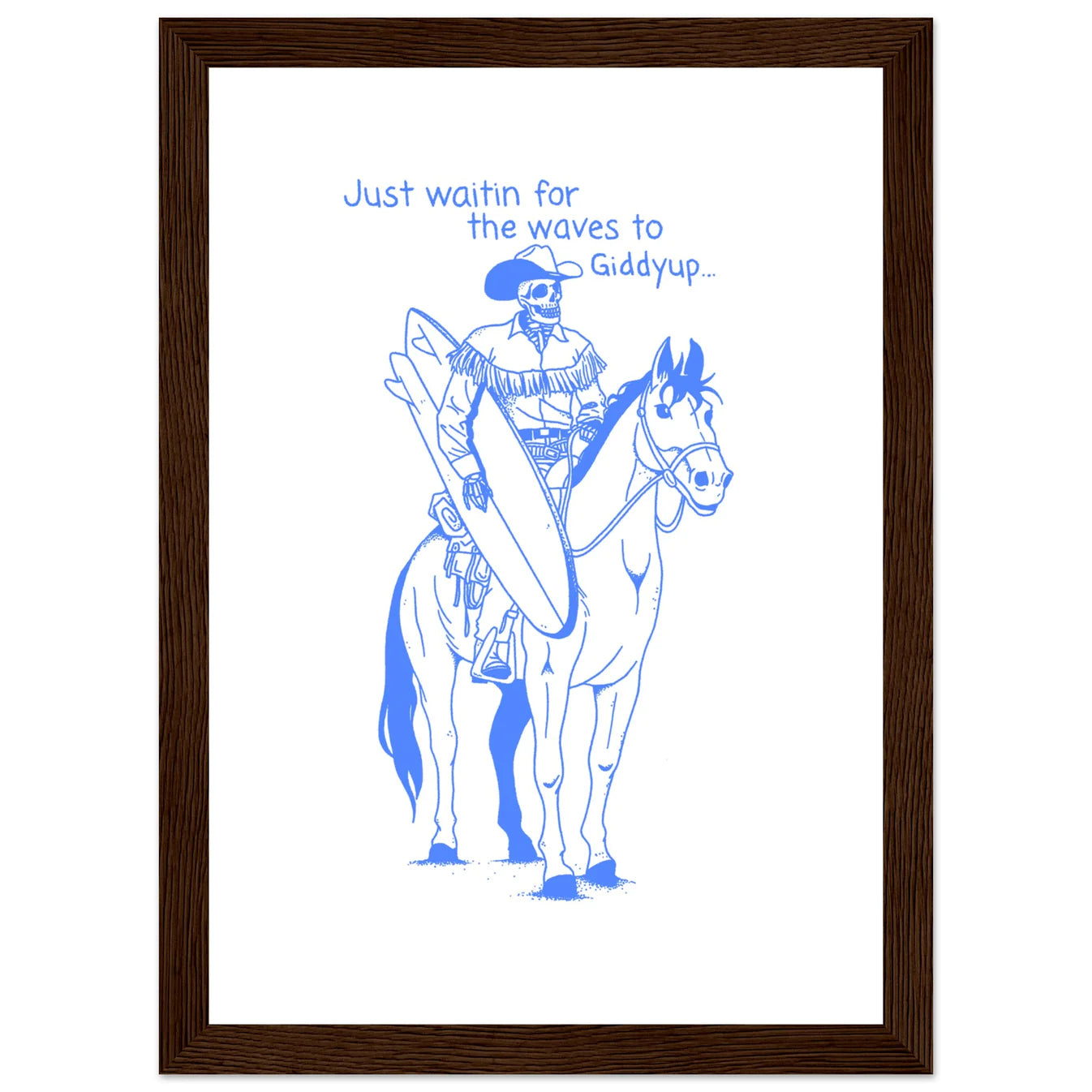 Surfin' Cowboy Framed Print