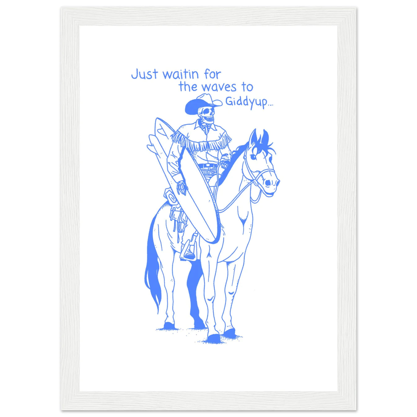 Surfin' Cowboy Framed Print