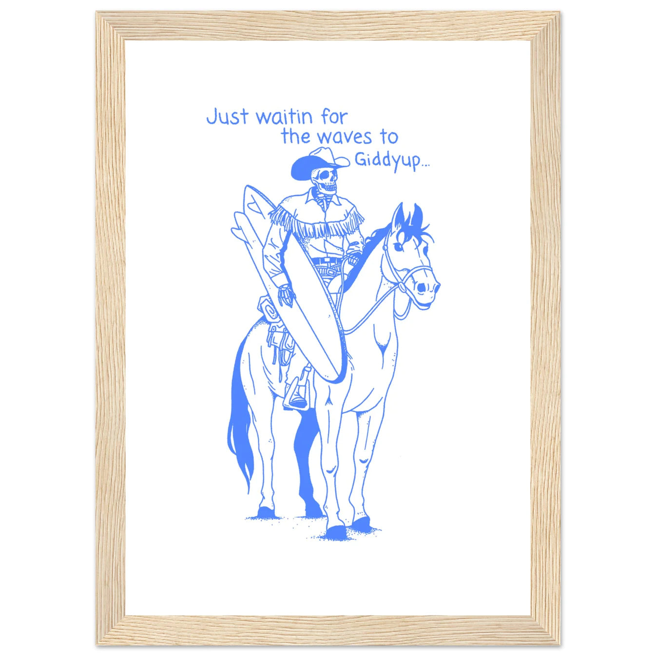 Surfin' Cowboy Framed Print