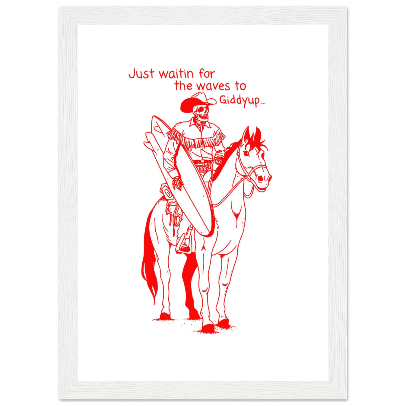 Surfin' Cowboy Framed Print