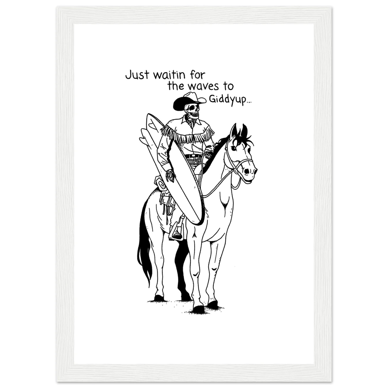 Surfin' Cowboy Framed Print