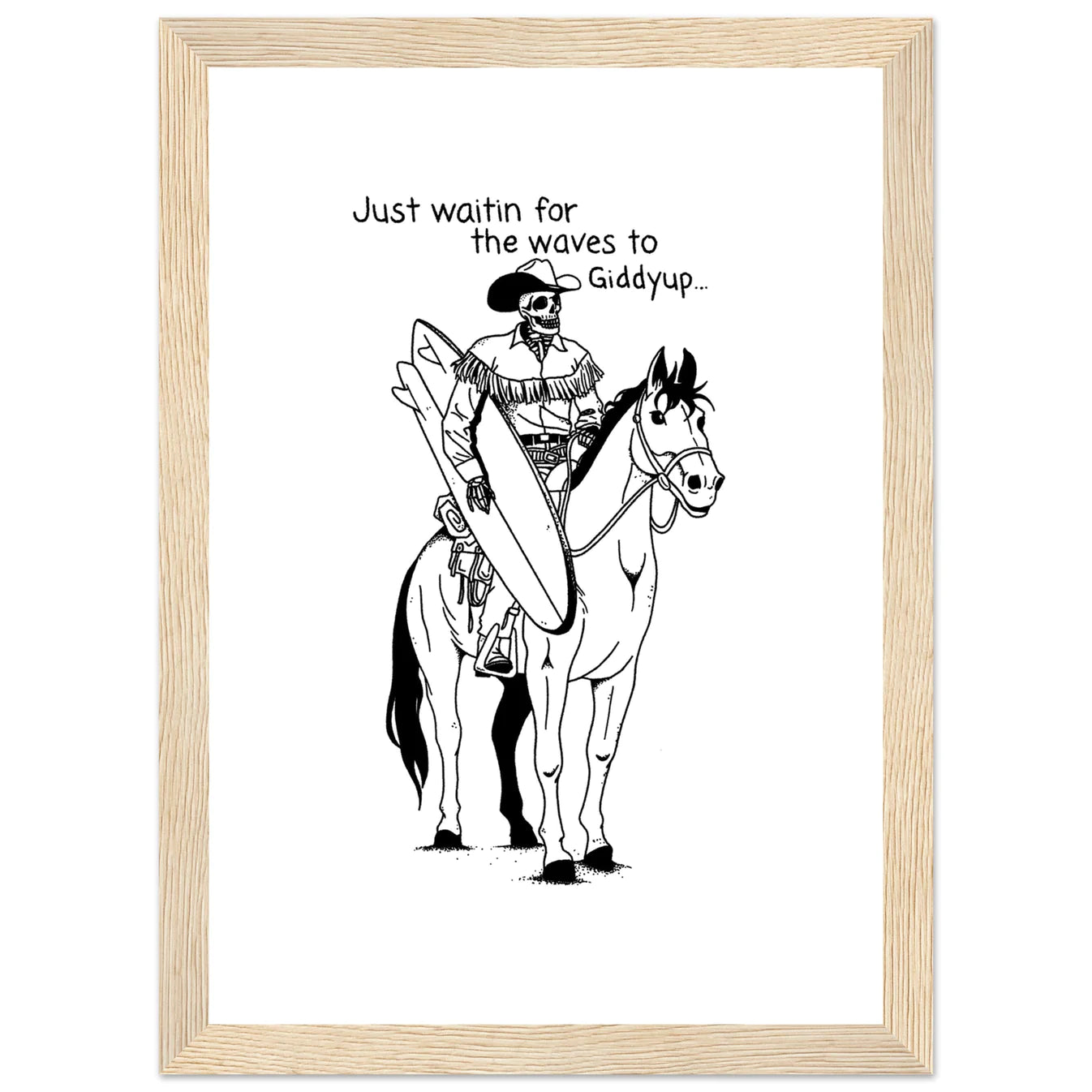 Surfin' Cowboy Framed Print