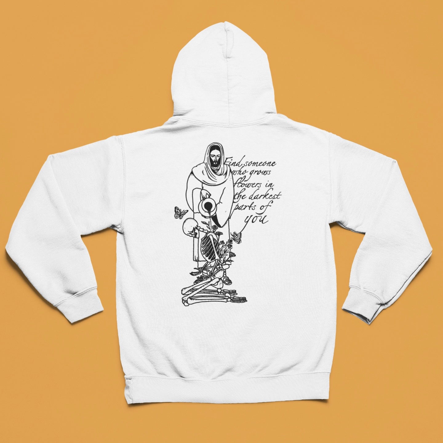 Unisex Pullover Hoodie Jesus Christ Watering Skeleton - "Sun to me" Zach Bryan Inspired Lyrics