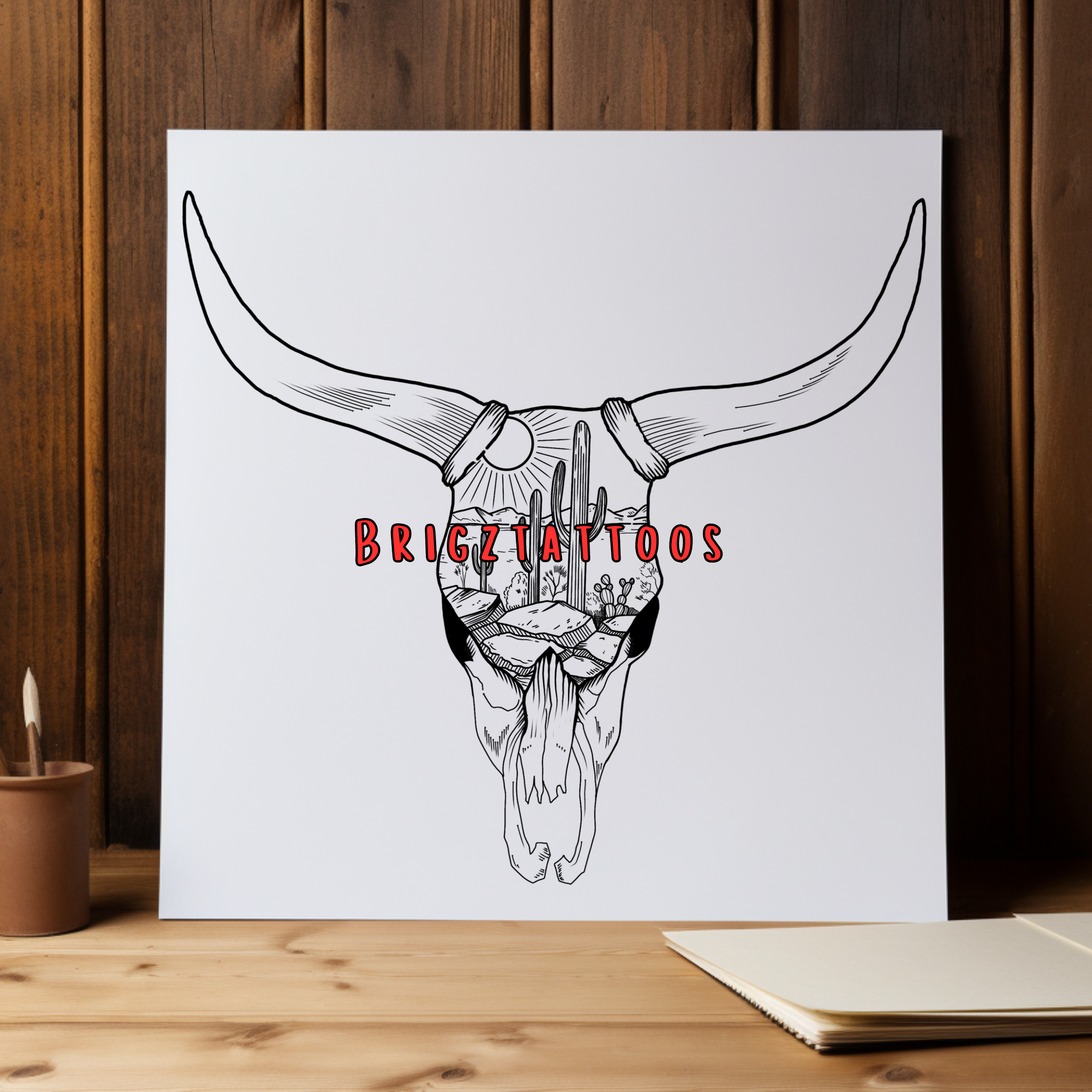 Desert Western Bull Skull longhorn
