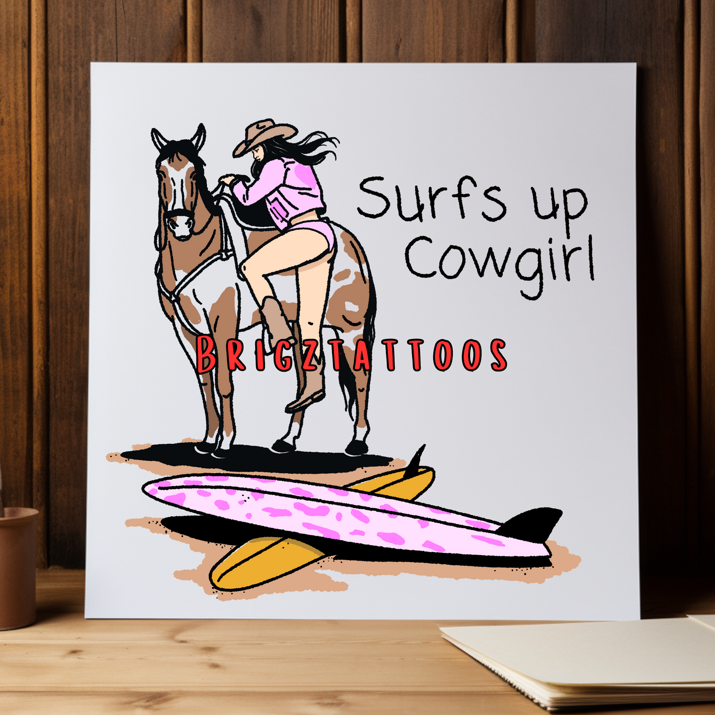 Coastal Cowgirl Tattoo Design