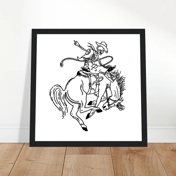 Ler er' Buck Wooden Framed Graphic Print