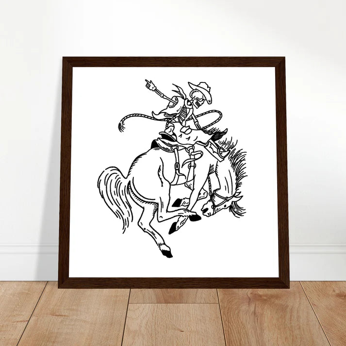 Ler er' Buck Wooden Framed Graphic Print