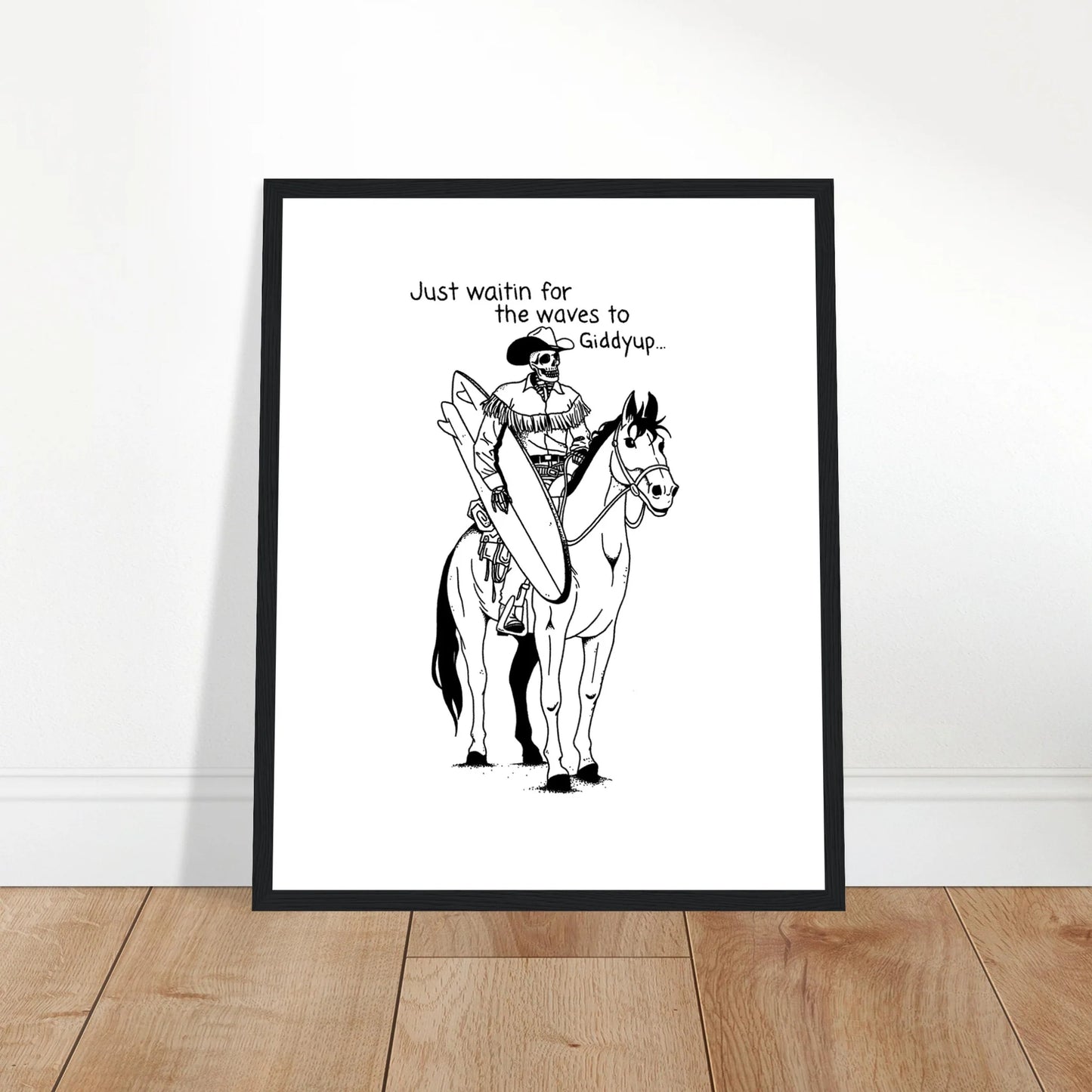 Surfin' Cowboy Framed Print