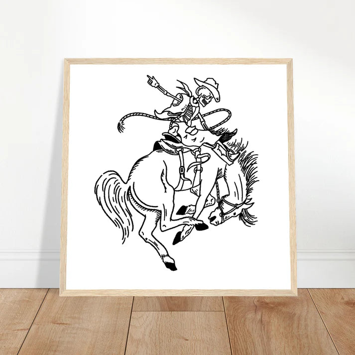 Ler er' Buck Wooden Framed Graphic Print