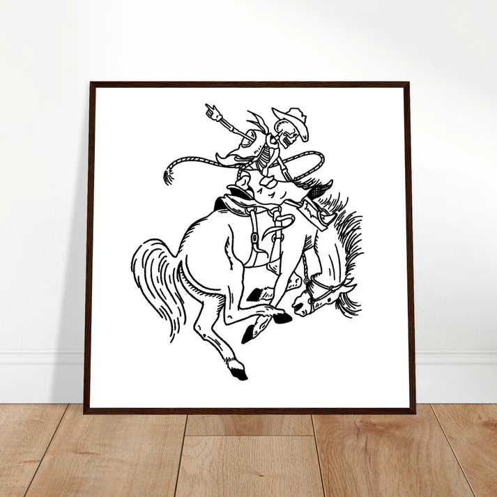 Ler er' Buck Wooden Framed Graphic Print