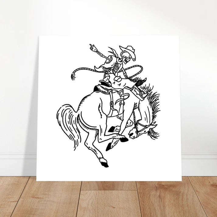 Ler er' Buck Wooden Framed Graphic Print